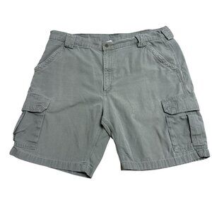 CARHARTT CARGO SHORTS WORKWEAR UTILITY MENS SIZE 42 LIGHT GREEN COTTON CASUAL